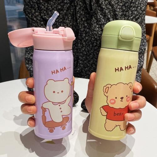 320ml/450ml Cartoon Stainless Steel Vacuum Flasks Portable Thermos Mug Travel Thermal Water Bottle Tumbler Thermocup