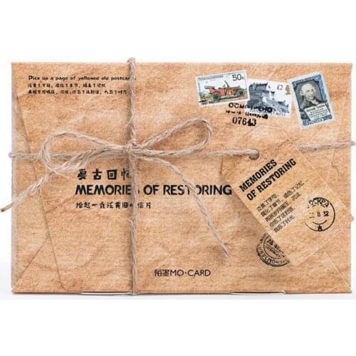 4pack/lot Creaive Retro recollection series Postcards Greeting Card Birthday DIY Gift cards set message card