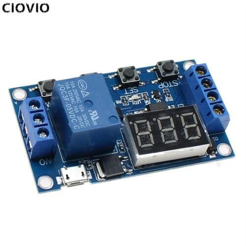 CIOVIO 5PCS 1 channel relay module, delay power off, disconnect, trigger delay, cycle timing circuit switch