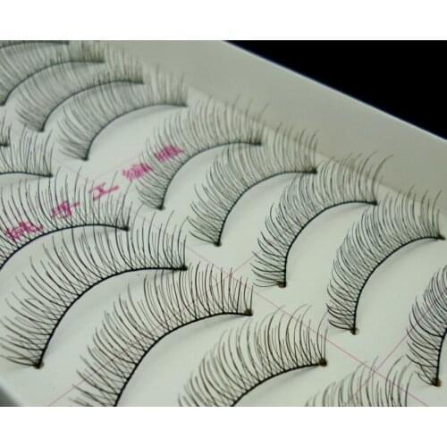 500sets fashion 10pair/set Natural Sparse Cross Eye Lashes Extension Long False Eyelashes Makeup