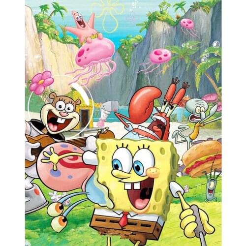 5D DIY Full Round Drill Diamond Painting Cross Stitch Rhinestone Embroidery Cartoon Animal Mosaic home decoration gift