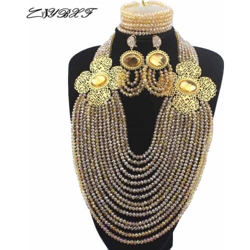 African Statement Necklace Jewelry Sets African Beads Jewelry Set Nigerian Wedding Bridal Jewelry Set HD6944