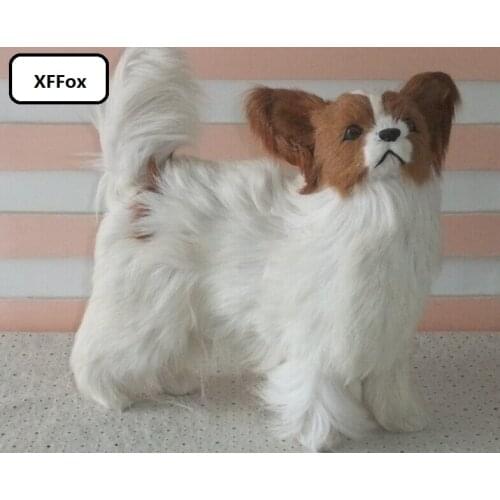 Big real life standing dog model plastic&furs cute chihuahua dog doll gift about 28x27cm xf1594