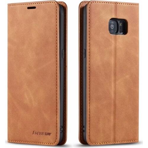 For Hoesje Samsung S7 Edge Case Leather Vintage Phone Case On Samsung Galaxy S7 Edge Case Flip Magnetic Wallet Cover S 7 Case S7