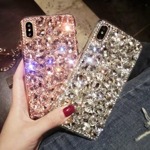 Fashion Luxury Crystal Diamond Case For iPhone 12 11 Pro XS Max XR X 8 7 6s Plus Cover For Samsung Note 20 10 9 8 S20 S10 S9 S8