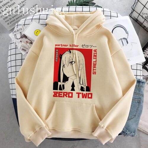 Darling In The Franxx Hoodie Anime Harajuku Zero TWO Beautiful Girl Unisex Streetwear Loose Hip Hop Hooded Sweatshirt Men Women