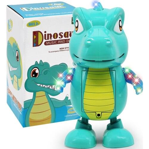 Child toy Dinosaurs Robot toy Dance Penguin Shape Electric Home Kids Gift LED Light Musical Plastic Portable Cute Singing Toys