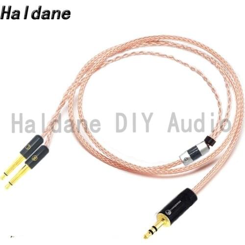 Haldane HIFI Single Crystal Copper Headphone Upgrade Cable for Meze 99 Classics/Focal Elear D600 D7200 (Extended version 2x3.5mm