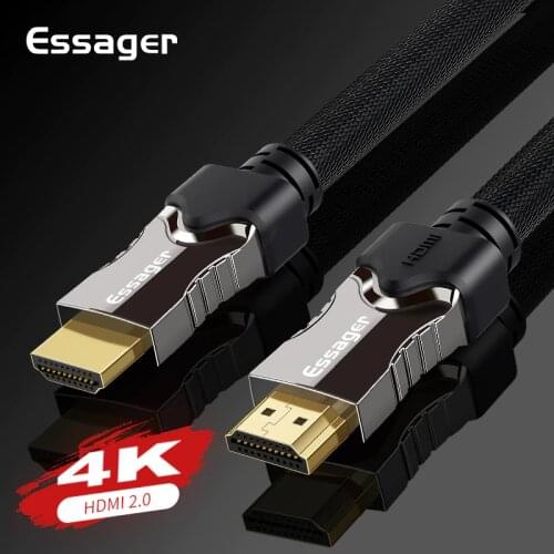 Essager HDMI-compatible 2.0 Cable 4K 1080P 3D HDMI-compatible Adapter For Projector PS4 HD TV Laptop Computer 10m 15m 20m Cord