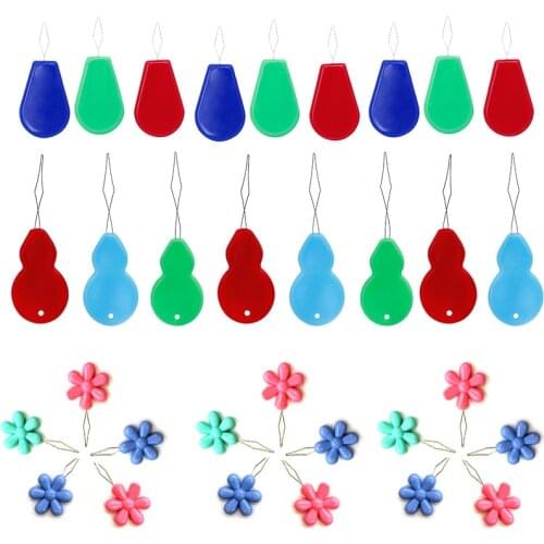 MIUSIE 30PCS Sewing Needle Threader Plastic Threader Cross Stitch Threader Embroidery Threader Thread Tool DIY Craft Accessories