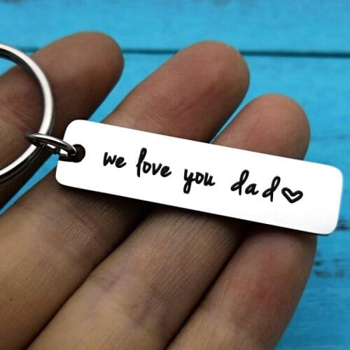 We Love You Dad Keychain Jewelry Gift Idea for Dad Fathers Day Gift Dad Birthday Christmas Gift
