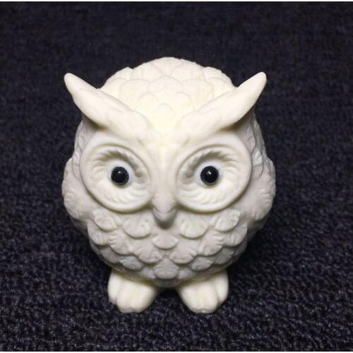 Cute and cute owl desktop ornaments Eco-friendly material cute animal statue Home living room bedroom decorations small gift