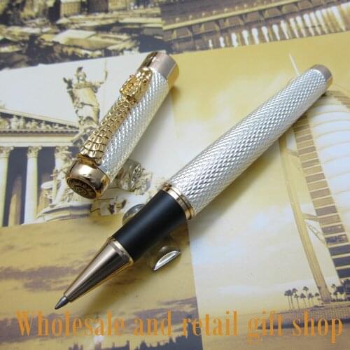 Wholesale Promotion JINHAO H200 Noblest Silver Carver Dragon Pen Metal Gift Roller ball Pen With gift box