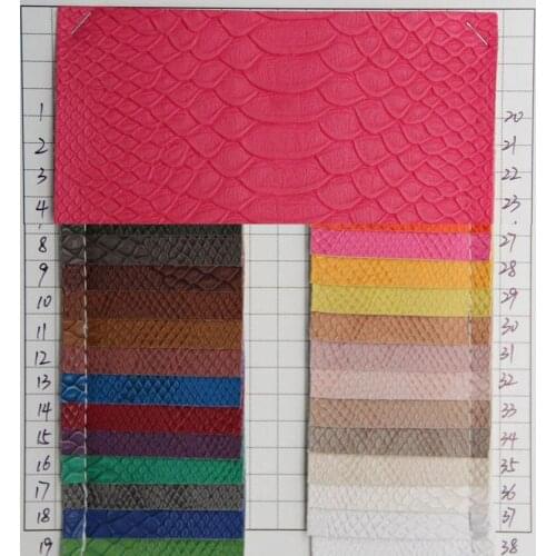 Wholesale Snake Print matte leather fabric Semi-PU Snake Print artificial leather fabric material