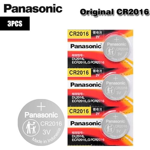 Original PANASONIC 3pcs/lot cr2016 BR2016 KCR2016 ECR2016 Button Cell Batteries 3V Coin Lithium PDA MP3 player remote control
