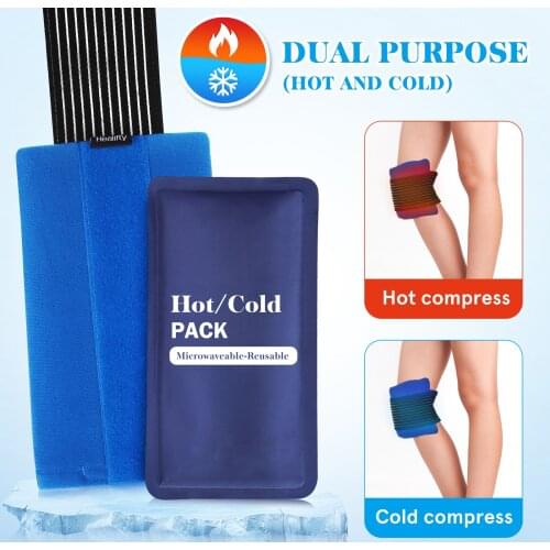 HEALIFTY Hot & Cold Gel Pack Reusable Ice Pack Pain Relief Hot and Cold Therapy Gel Wrap Alleviate Joint and Muscle Pain