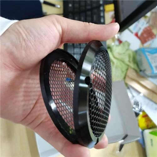 A Pair of 3.5-inch Aluminum Alloy Grille for Car Professional Audio Accessories, Metal Protective Cover, Black Protective Grille
