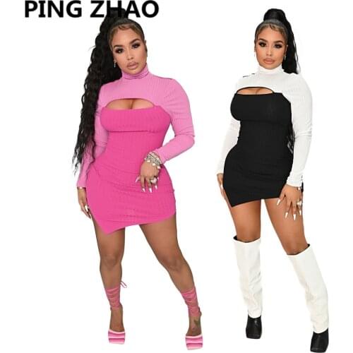 Модные трикотажные платья PING ZHAO China At AliExpress