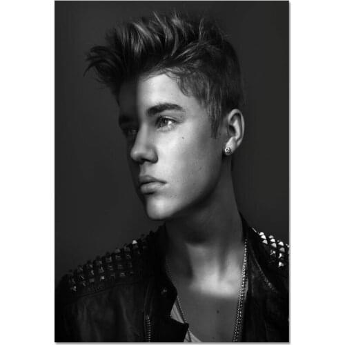 Famous Singer Justin Bieber Style Posters Wall Art Decor Picture Modern Home Room Decoration High Quality Canvas Painting