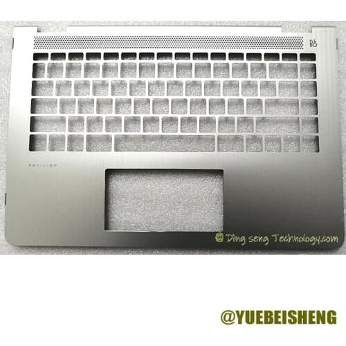 YUEBEISHENG New For HP Pavilion X360 14M 14-BA048TX 14-BA Series palmrest keyboard bezel upper case cover Silve