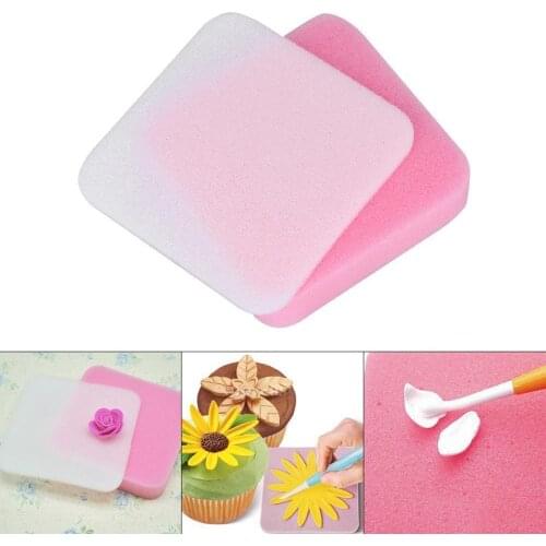 2pcs Fondant Cake Foam Pad Decorative Sponge Mat Sugarcraft Flower Modelling DIY Mat Sugarcraft Sponge Pads For Sugar Craft Deco