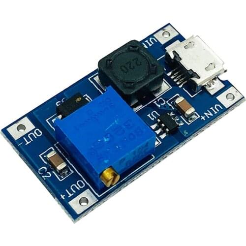 2A boost board DC-DC boost module wide voltage input 2 / 24 V, 5 / 9 / 12 / 25 V adjustable