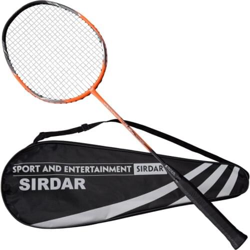SIRDAR Ultralight 4U Strung Badminton Racket Professional 24lb-26lb full Carbon Badminton Racquet With carry case