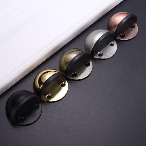Stainless steel tortoise top rubber door bumper anti collision door top glass door suction toilet door stopper semicircle stoppe
