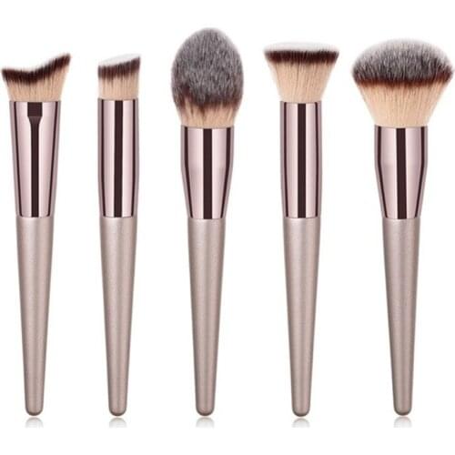 Rosalind 1PC Large Foundation Makeup Brushes Coffee Handle Very Soft Hair Blush Powder Make Up Brush Face Beauty Cosmetic Tools
