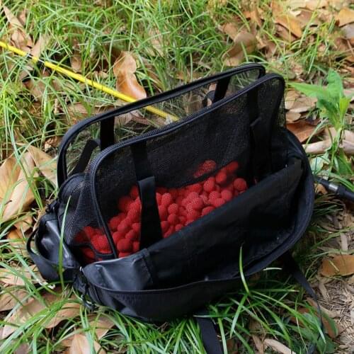 Large Size Fishing Tackle Storage Bag Portable Outdoor Fishing Gear Bait Bag 420pvc Waterproof Double-layer Isolation 37*32CM