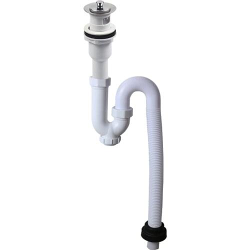 Talea Talea Bathroom sink waste kit Basin strainer with Drain hose Bath Drain Filter Plastic Flexible Flume Pipe