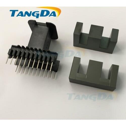 Tangda EE55B ( EE55 ) core EE Bobbin magnetic core + skeleton 11+11 pin 22p Transformers ertical AG