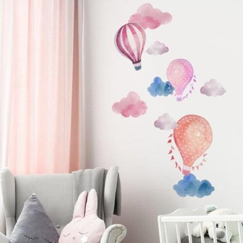 Hot air balloon Cartoon Wall Sticker Home Decor Living room Decoration Wall Stickers for Kids rooms Eco-friendly Vinyl Decals