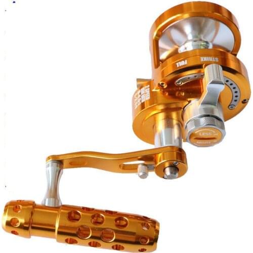 WOEN CNC all metal Drum Trolling wheel SY70/90 Single speed deep sea Boat fishing Iron wheel 30KG braking force