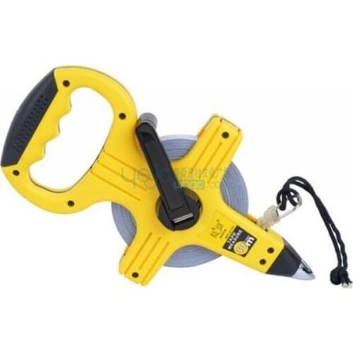 Yellow ABS newest material imported nylon fibreglass 30M metric open steel tape NO.01701 freeshipping