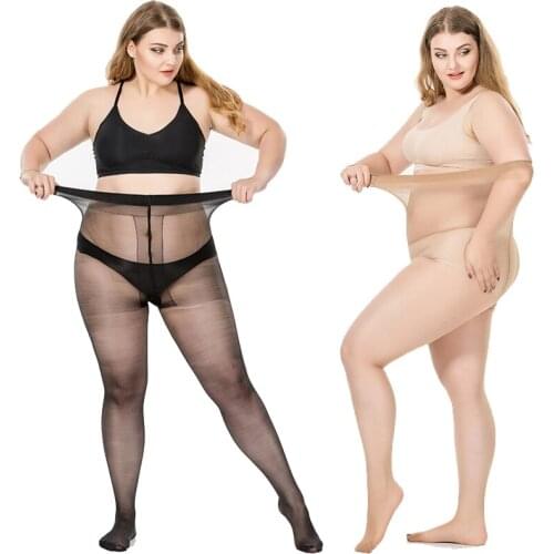 Plus Size Women Seamless Pantyhose Summer Thin Nylons Lady Sexy Pantyhose stockings for Women T Crotch Tight of Large Size