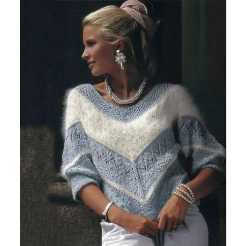 2020 Fall Winter Fashion Pink Striped Plush Sweaters Women Clothes Thick Oversized Sweaters Jumpers Knitted Pullovers Ladies