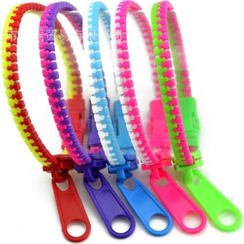 1/3/5PCs Creative Zipper Bracelet Toy for Kids Children Adhd Autism Hand Sensory Toys Stress Reliever Focus Killing Fidget Toy