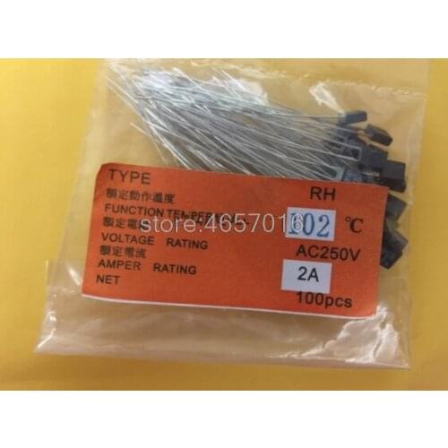 10pcs New RH 102 Degree Thermal Fuse 2A 250V