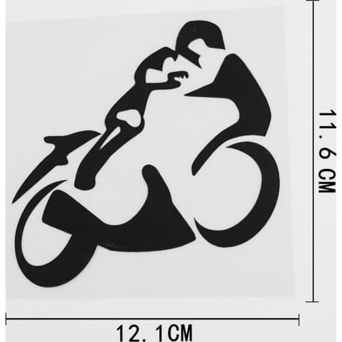 12.1CMX11.6CM Motorcycle Racing Extreme Sports Speed Vinyl Car Sticker Black/Silver 8A-0334