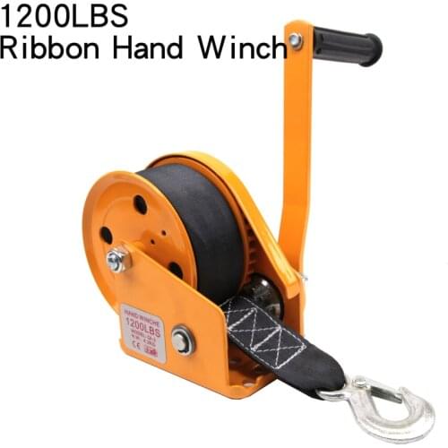 1200 LB Self-Locking Winch With Brake 10m Webbing Cloth Belt Polyester