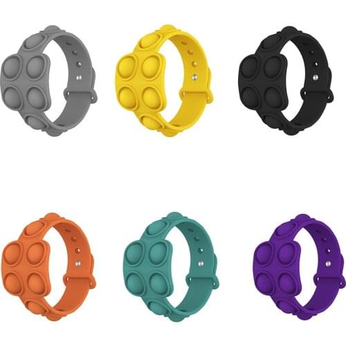 2021 New Portable Decompression Toys Wearable Square Push Bubble Bracelet Sensory Fidget Toy Antistress Toys for Kids Adult Gift
