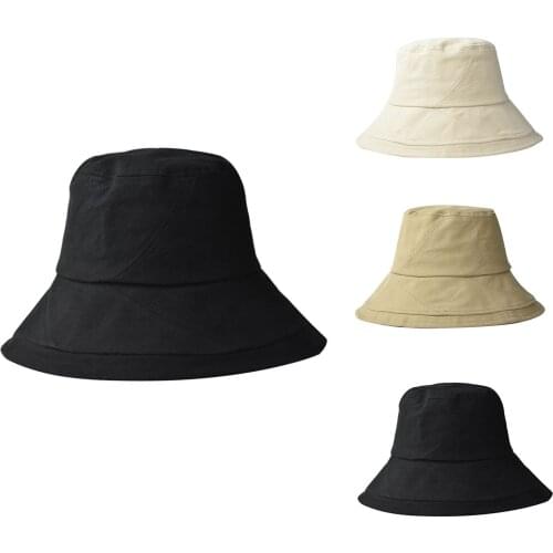 2021 Women Fashion Bucket Sun Hats Solid Color Satin Casual Fisherman Hat Sunscreen Beach Sun Protection Cap Outdoors sombrero
