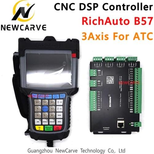 CNC 3 Axis ATC Controller RichAuto DSP B57 For CNC Linear Automatic Tool Change Machine NEWCARVE
