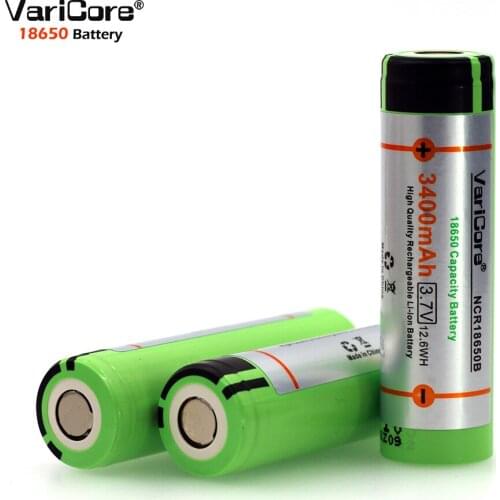 3 pcs. 100% New Original VariCore 18650 3.7 V 3400 mAh Lthium Rechargeable battery NCR18650B industrial equipment used