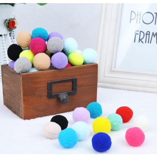 30PCS / 70PCS/Set Soft Cat Toy Balls Kitten Toys Plush Ball Assorted Color, 2.5cm Diameter, Elastic Plush Ball Interactive Toys