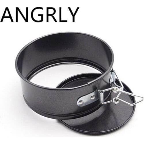 ANGRLY 4-inch Mini Cheesecake Quiche Springform Pan Cake Mold Baking Tools Kitchen Accessories Silicone Mold Soap Mold