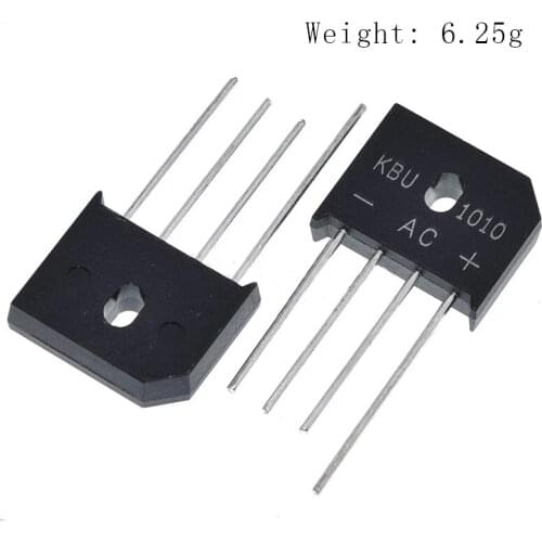 5PCS/LOT KBU1010 KBU-1010 10A 1000V ZIP Diode Bridge Rectifier diode New