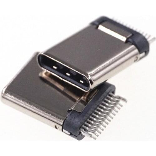 50 pcs USB 3.1 Type C Connector 24 Pin Male Straddle Mount USB 3.1 Version Plug Superspeed+ Rating 1.5A