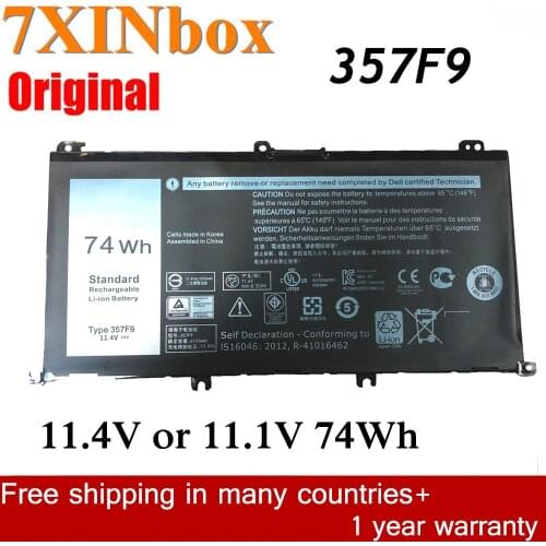 7XINbox 11.4V/11.1V 74Wh 357F9 0GFJ6 Original Laptop Battery For Dell Inspiron 15 7559 inspiron 15 7567 7000 INS15PD-1548B